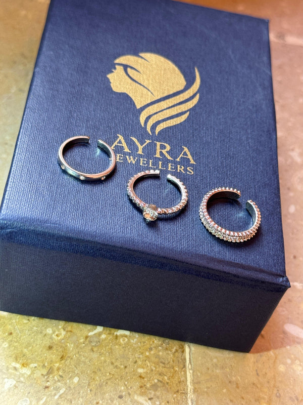 Lustre Trio Ring Set