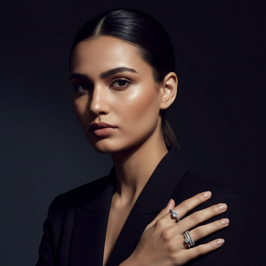 Lustre Trio Ring Set