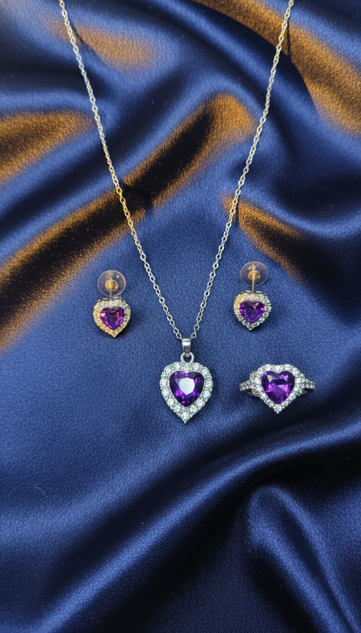 Violet Heartbeat Set – Ayra Jewellers